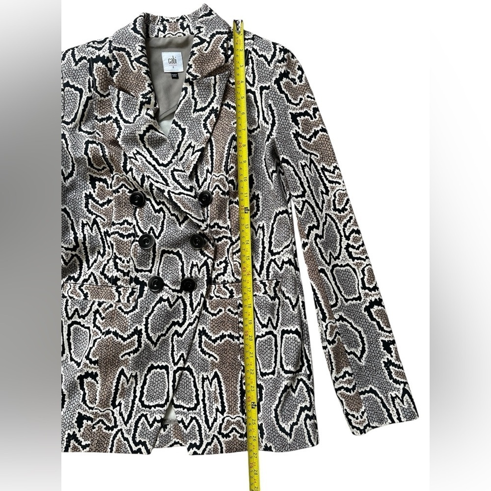 CAbi Python Double Breasted Blazer Size 2 - Picture 5 of 13